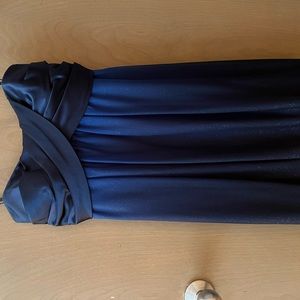 Midnight blue strapless sparkly cocktail dress. Size 5/6.